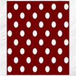 Polka Dots - White on Maroon Red Canvas 20  x 24 