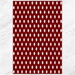 Polka Dots - White on Maroon Red Canvas 24  x 36 