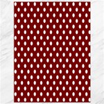 Polka Dots - White on Maroon Red Canvas 36  x 48 