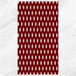 Polka Dots - White on Maroon Red Canvas 40  x 72 