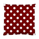 Polka Dots - White on Maroon Red Standard Cushion Case (Two Sides)