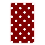 Polka Dots - White on Maroon Red Memory Card Reader (Rectangular)