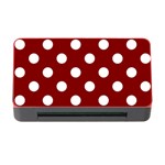 Polka Dots - White on Maroon Red Memory Card Reader with CF