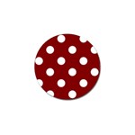 Polka Dots - White on Maroon Red Golf Ball Marker (10 pack)