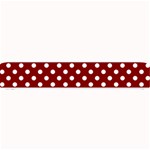 Polka Dots - White on Maroon Red Small Bar Mat