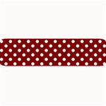 Polka Dots - White on Maroon Red Medium Bar Mat