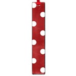 Polka Dots - White on Maroon Red Large Book Mark