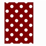 Polka Dots - White on Maroon Red Large Garden Flag (Two Sides)
