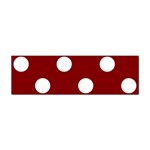 Polka Dots - White on Maroon Red Sticker Bumper (10 pack)