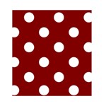 Polka Dots - White on Maroon Red Greeting Card 4.5  x 6 
