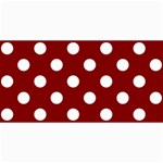 Polka Dots - White on Maroon Red 4  x 8  Photo Cards
