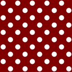 Polka Dots - White on Maroon Red ScrapBook Page 12  x 12 