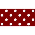 Polka Dots - White on Maroon Red YOU ARE INVITED 3D Greeting Card (8x4)