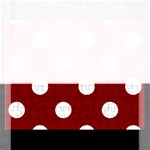 Polka Dots - White on Maroon Red Jigsaw Puzzle (Rectangular)