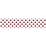 Polka Dots - Maroon Red on White Flano Scarf (Small)