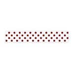 Polka Dots - Maroon Red on White Flano Scarf (Mini)