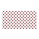 Polka Dots - Maroon Red on White Satin Wrap