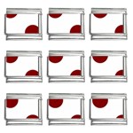 Polka Dots - Maroon Red on White 9mm Italian Charm (9 pack)