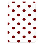 Polka Dots - Maroon Red on White Removable Flap Cover (S)