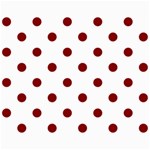 Polka Dots - Maroon Red on White Collage 8  x 10 