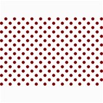 Polka Dots - Maroon Red on White Collage 12  x 18 