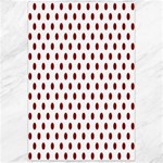Polka Dots - Maroon Red on White Canvas 24  x 36 