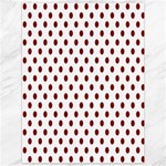 Polka Dots - Maroon Red on White Canvas 36  x 48 