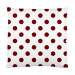 Polka Dots - Maroon Red on White Standard Cushion Case (One Side)