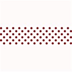 Polka Dots - Maroon Red on White Medium Bar Mat