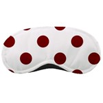Polka Dots - Maroon Red on White Sleeping Mask