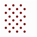 Polka Dots - Maroon Red on White Small Garden Flag (Two Sides)