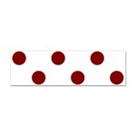 Polka Dots - Maroon Red on White Sticker Bumper (100 pack)