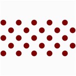 Polka Dots - Maroon Red on White 4  x 8  Photo Cards