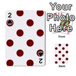 Polka Dots - Maroon Red on White Playing Cards 54 Designs
