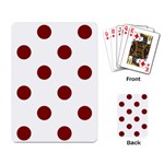 Polka Dots - Maroon Red on White Playing Cards Single Design