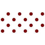 Polka Dots - Maroon Red on White YOU ARE INVITED 3D Greeting Card (8x4)