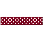 Polka Dots - White on Burgundy Red Flano Scarf (Large)