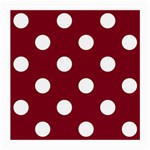Polka Dots - White on Burgundy Red Medium Glasses Cloth