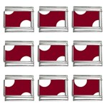 Polka Dots - White on Burgundy Red 9mm Italian Charm (9 pack)