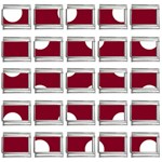 Polka Dots - White on Burgundy Red 9mm Italian Charm (25 pack)