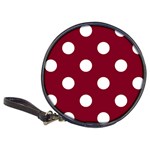 Polka Dots - White on Burgundy Red Classic 20-CD Wallet