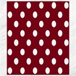 Polka Dots - White on Burgundy Red Canvas 8  x 10 