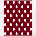 Polka Dots - White on Burgundy Red Canvas 11  x 14 