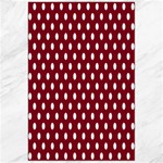 Polka Dots - White on Burgundy Red Canvas 24  x 36 