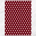 Polka Dots - White on Burgundy Red Canvas 36  x 48 