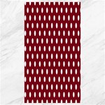 Polka Dots - White on Burgundy Red Canvas 40  x 72 