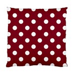 Polka Dots - White on Burgundy Red Standard Cushion Case (Two Sides)