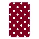 Polka Dots - White on Burgundy Red Memory Card Reader (Rectangular)