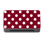 Polka Dots - White on Burgundy Red Memory Card Reader with CF