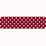 Polka Dots - White on Burgundy Red Medium Bar Mat